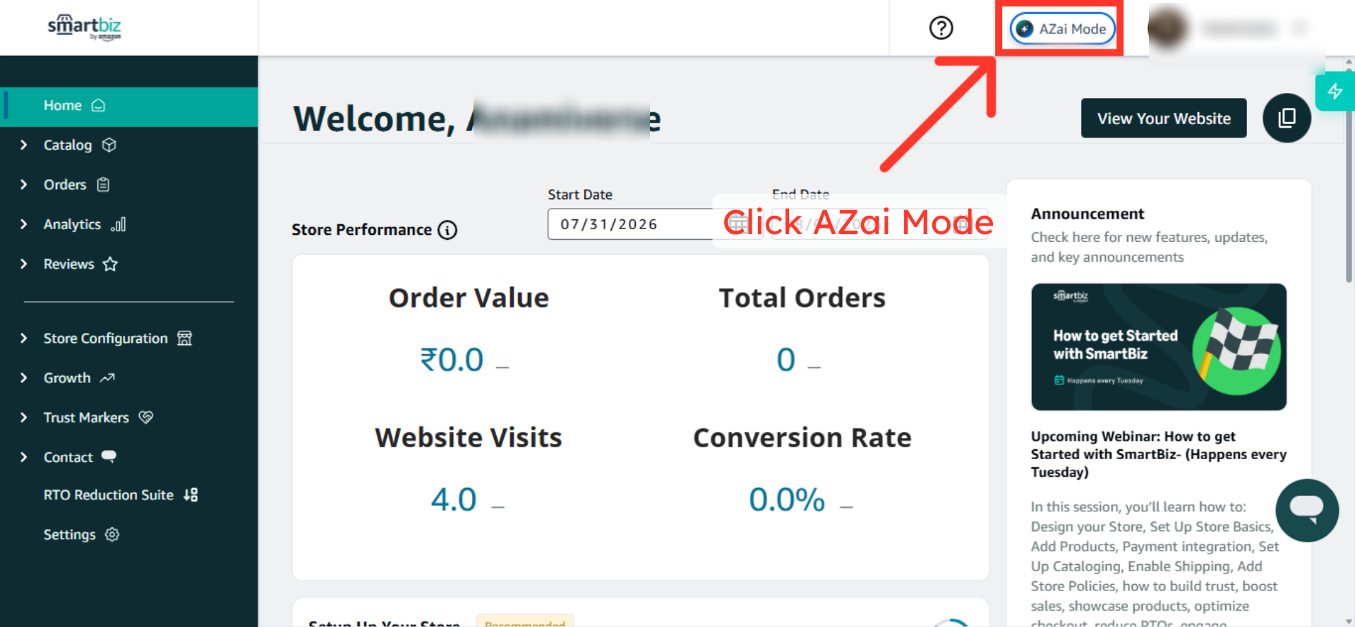 Access AZai Mode