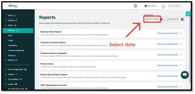 Select Specific Date