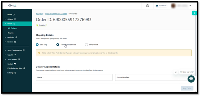 Provide Third Party Details