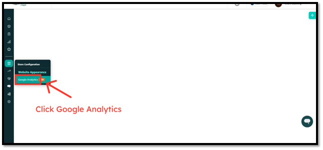 Select Google Analytics Option